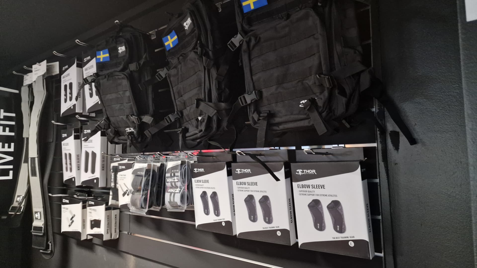 Butik med träningsutrustning och tillbehör
