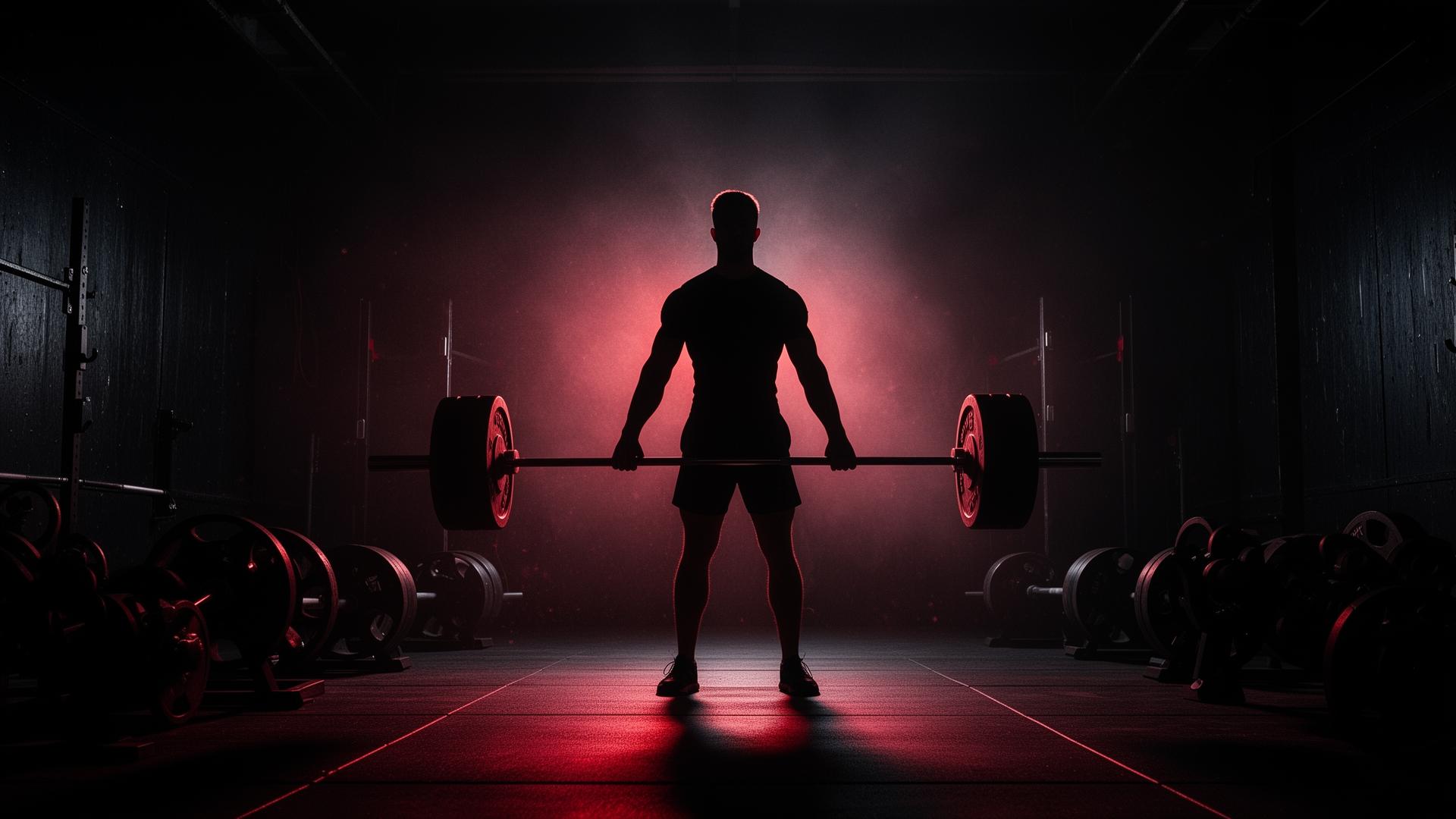 Atlet lyfter skivstång på Push Gym Karlskoga